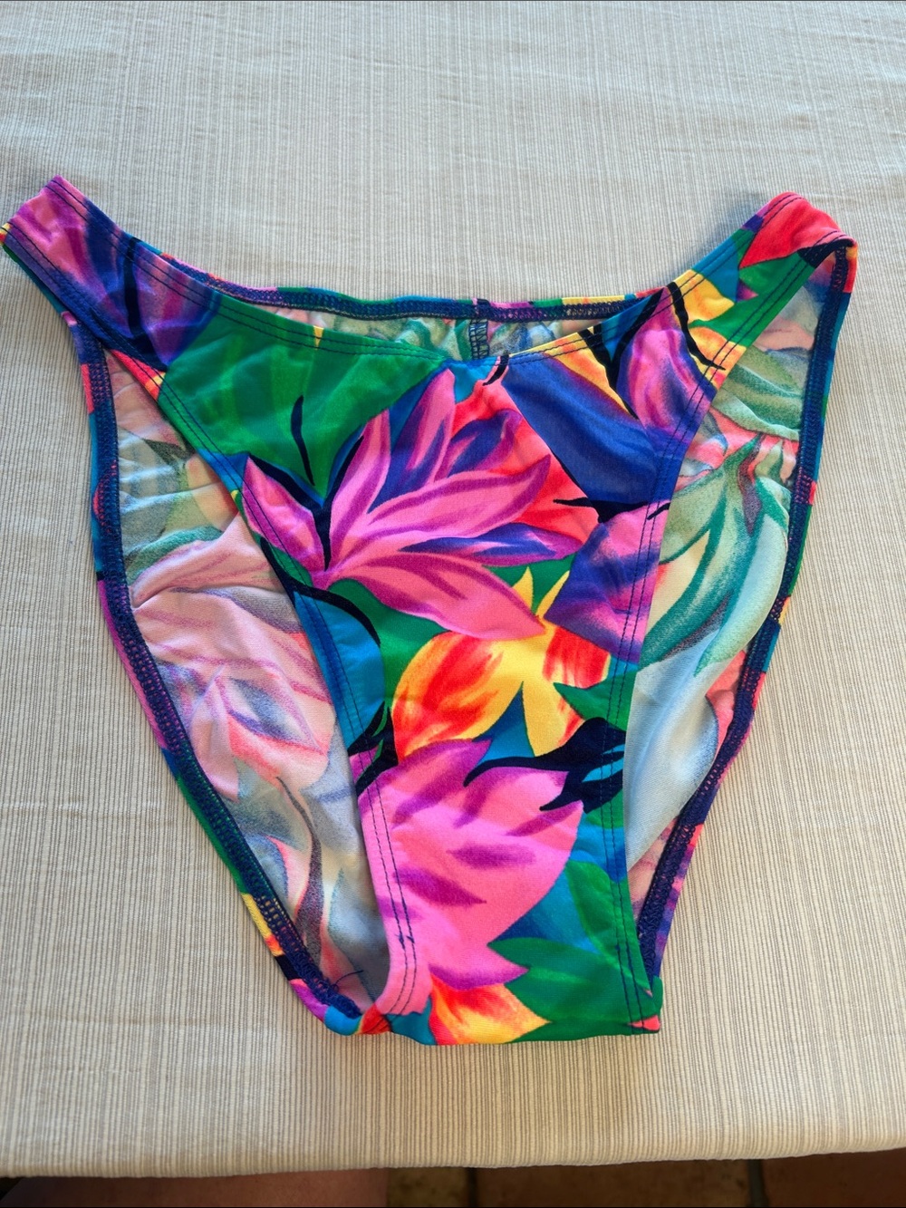Carabella Tropical Floral Bikini Bottoms in Bright Multi